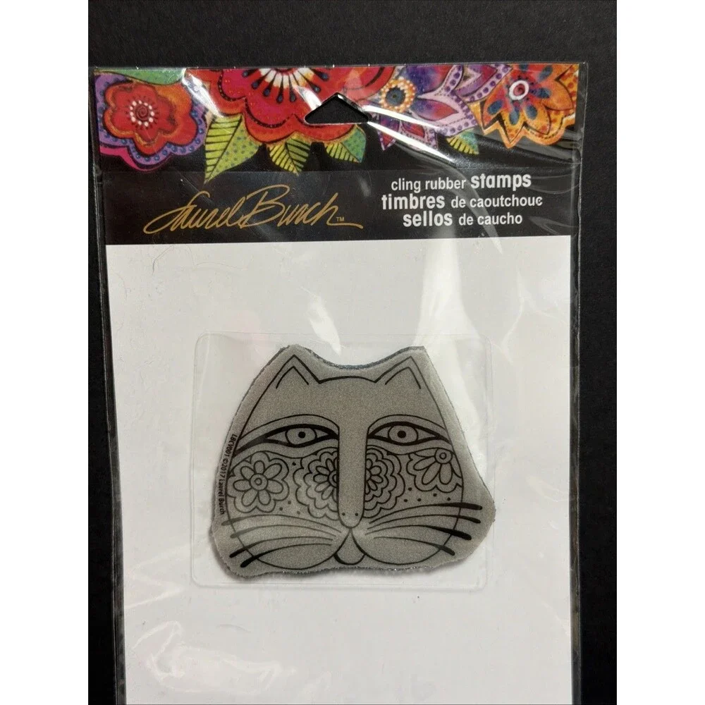 LAUREL BURCH Stampendous Cling Rubber Stamp - Feline Face - Cat Kitty